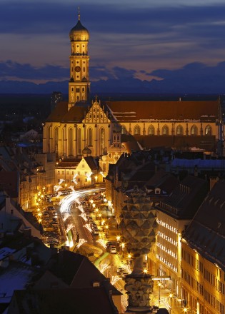Impression Augsburg bei Nacht 